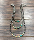 739796, 24" Western Gemstone 3-strand Necklace