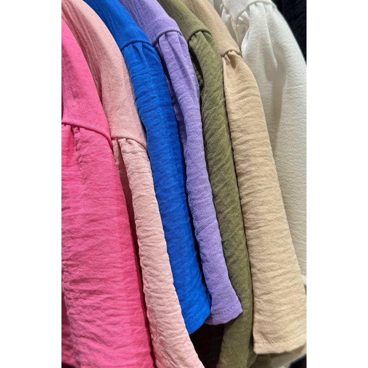 PLUS SIZE V NECK SHORT SLEEVE BLOUSE