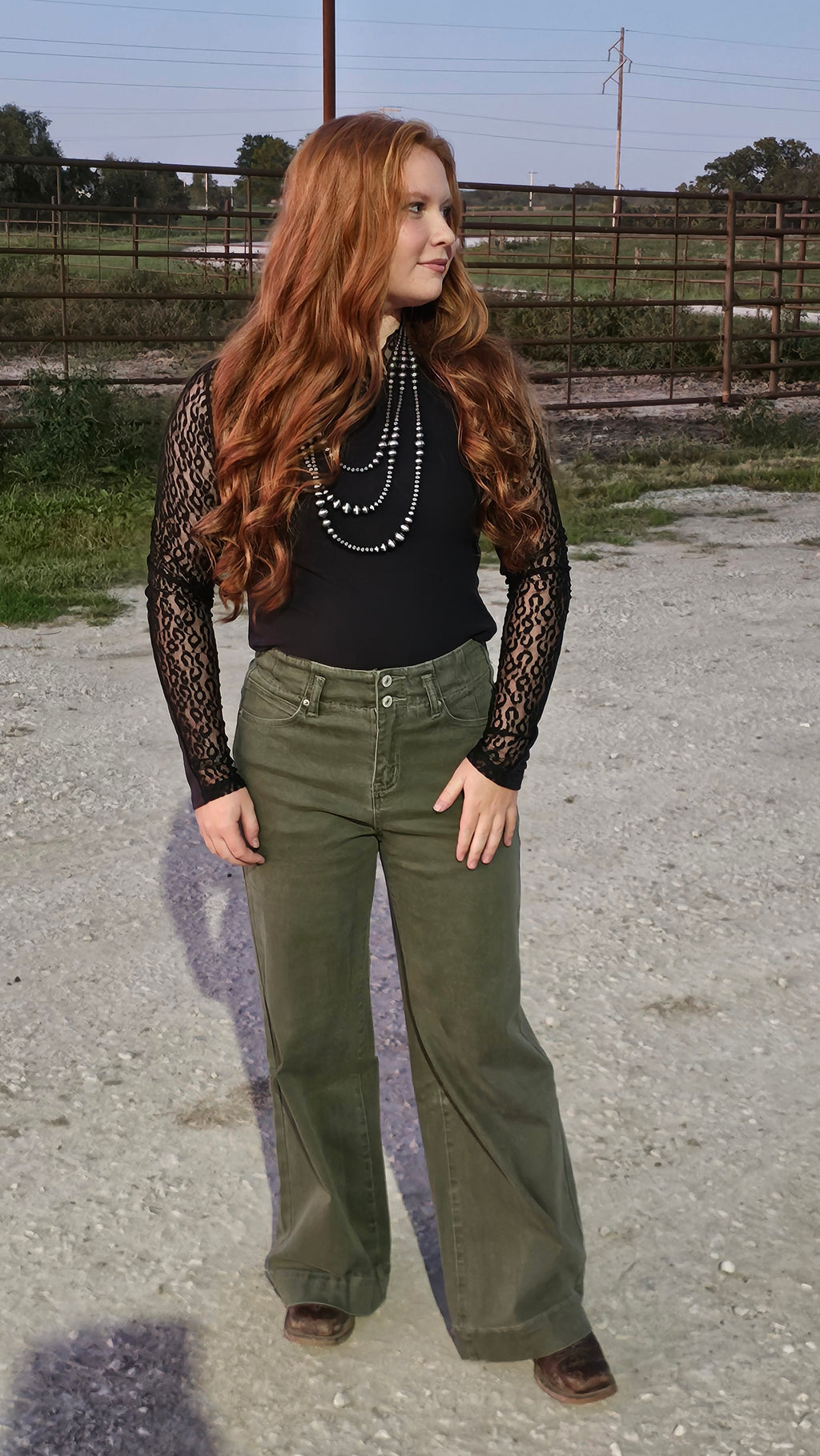 LAS Leopard Mesh Patchwork Knit Long Sleeve Top (S-XL)