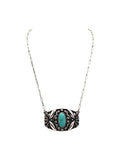 Western Oval Turquoise Concho Necklace
