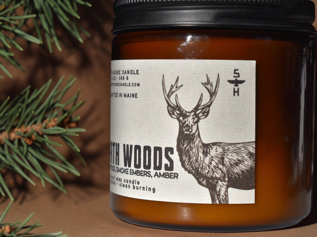 NORTH WOODS - Cedarwood, Smoke Embers & Amber Candle