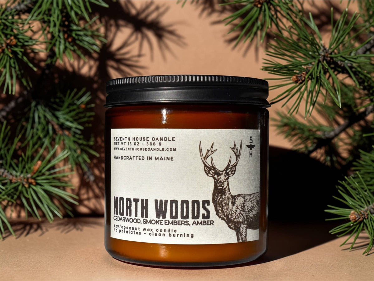 NORTH WOODS - Cedarwood, Smoke Embers & Amber Candle