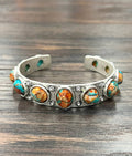 711385, Big Western Gemstone Cuff Bracelet
