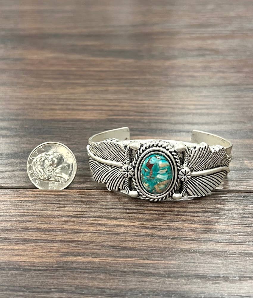 711668, Western Gemstone Cuff Bracelet