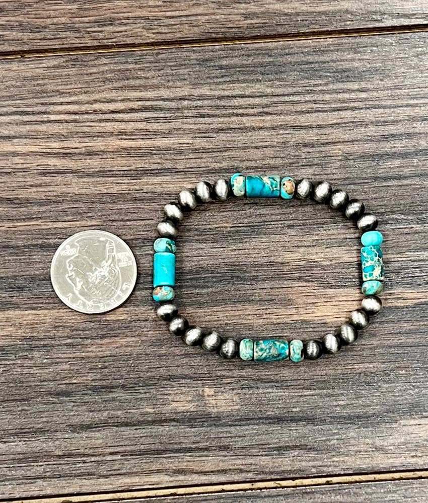 711605, Western Gemstone Stretch Bracelet