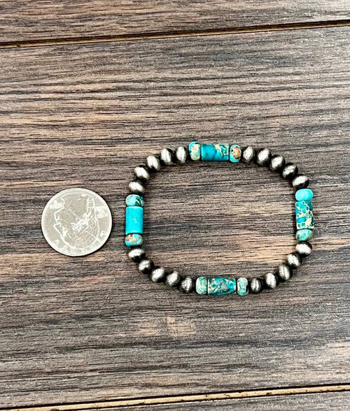 711605, Western Gemstone Stretch Bracelet