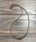 736651, 26" Copper Western Bead Necklace