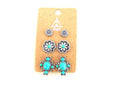 Western 3 Pair Turquoise Earring Set