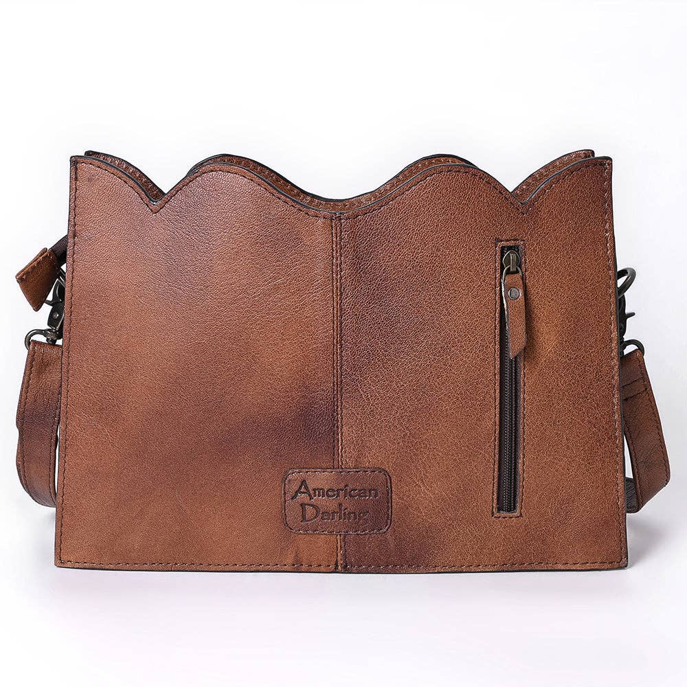1586 Crossbody Hand Tooled Genuine Western Leather Women Bag