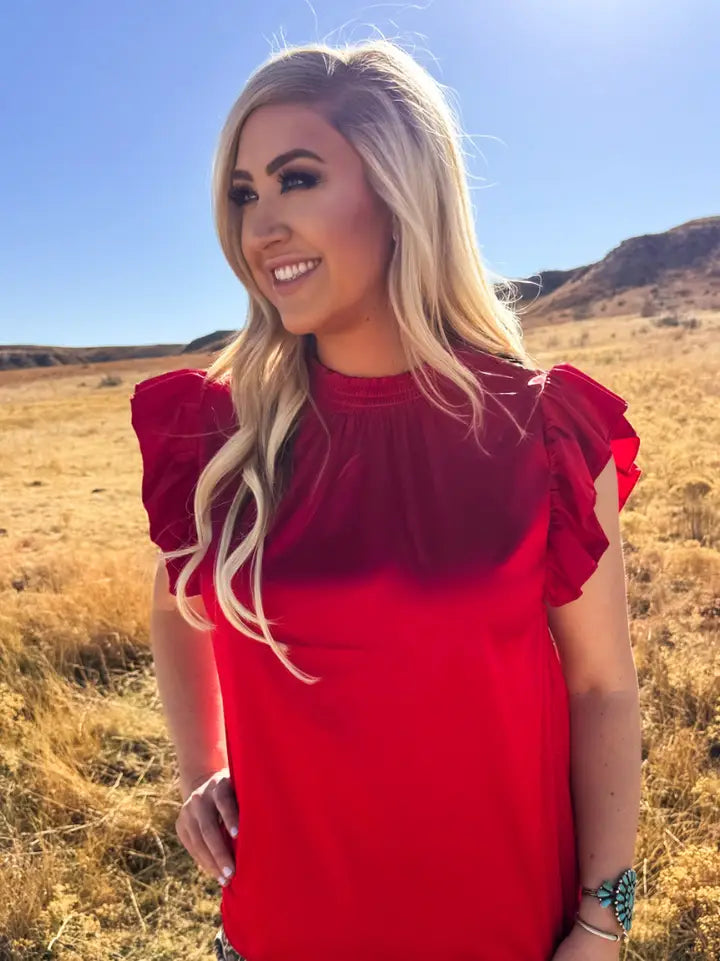 Sterling Kreek Babydoll Top - Red
