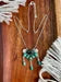 Handmade Sterling Silver Blackjack with Kingman Turquoise Necklace "Signed Nizhoni"