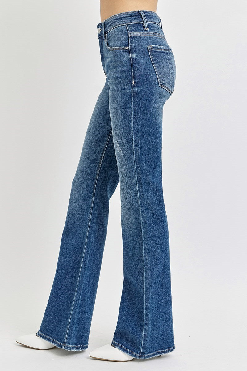 Risen TUMMY CONTROL MID RISE FLARE BASIC JEANS  RDP5788X MEDIUM