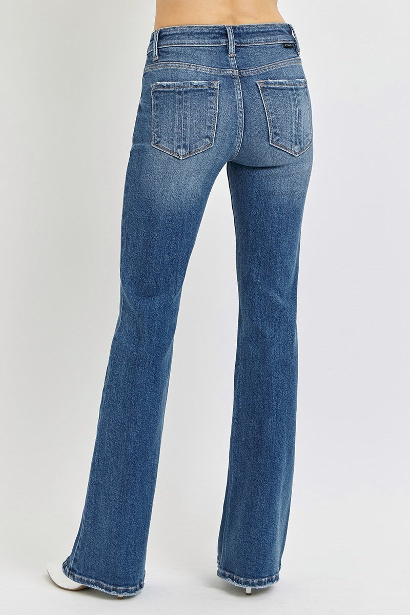 Risen TUMMY CONTROL MID RISE FLARE BASIC JEANS  RDP5788X MEDIUM