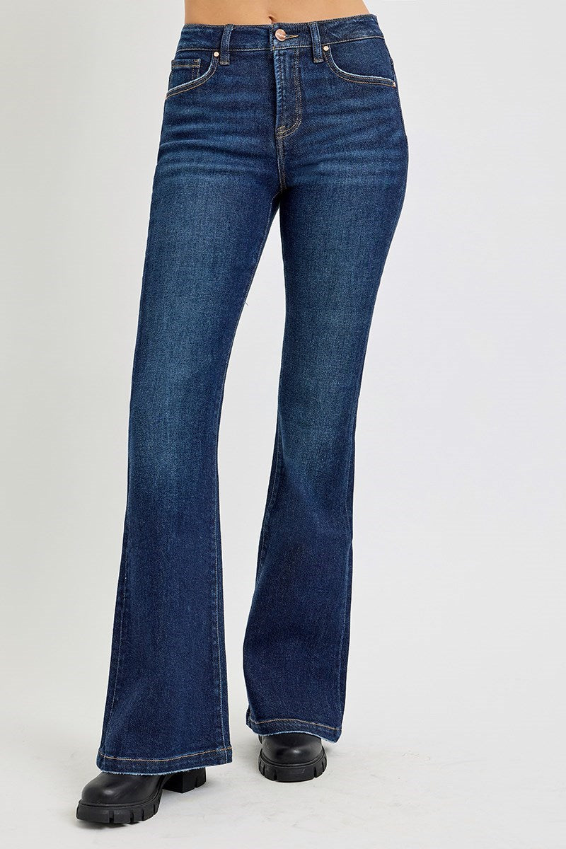 TUMMY CONTROL HIGH RISE FLARE JEANS DARK