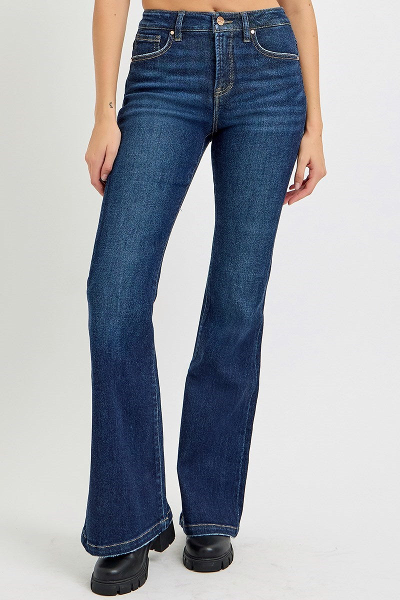 TUMMY CONTROL HIGH RISE FLARE JEANS DARK