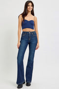 TUMMY CONTROL HIGH RISE FLARE JEANS DARK