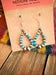 Handcrafted Turquoise & Sterling Silver Pearl Beaded Dangle Hoop Earrings
