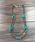 739799, 22" Western Gemstone 2-trand Necklace