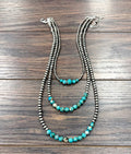 739797, 24" Western Gemstone 3-strand Necklace
