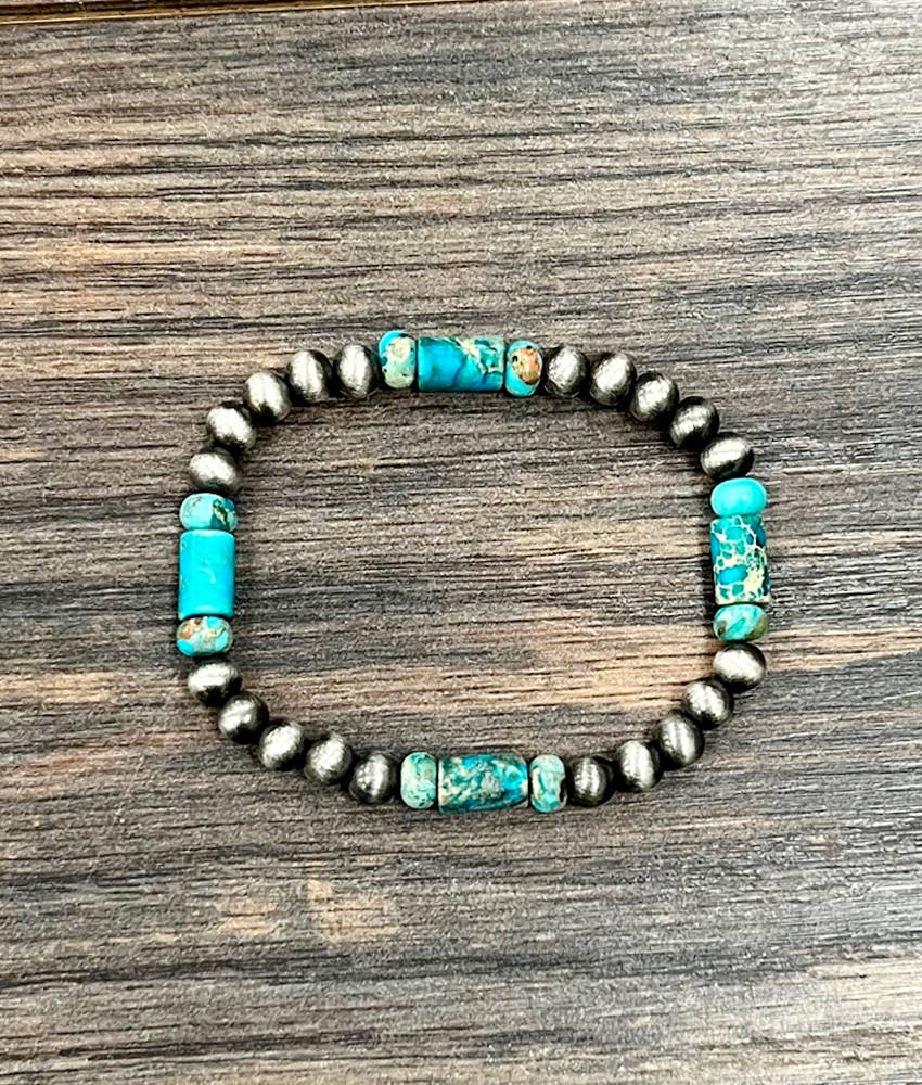 711605, Western Gemstone Stretch Bracelet