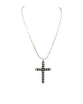 Western Crystal Bubble Cross Necklace