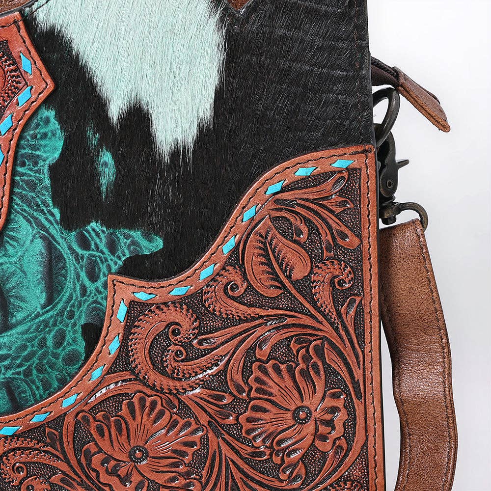 1586 Crossbody Hand Tooled Genuine Western Leather Women Bag