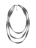 Western 3 Layer Graduated Navajo Pearl Necklace