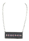 Western Stone Bubble Metal Plate Necklace